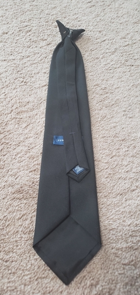 Towncraft vertically ribbed clip on tie - Picture 3 of 7